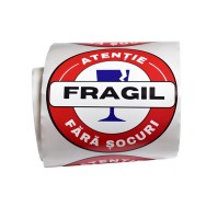 Self-adhesive labels FRAGIL 80x80 mm